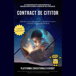 Contractul de Cititor Kidibot P-IV. Ideal pentru motivarea copiilor de școală primară să citească